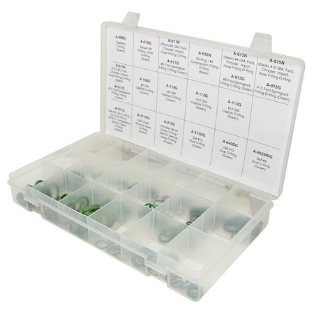 A & I Products R12 & R134A Universal O-Ring Service Kit 11" x2" x7" A-12134ORK